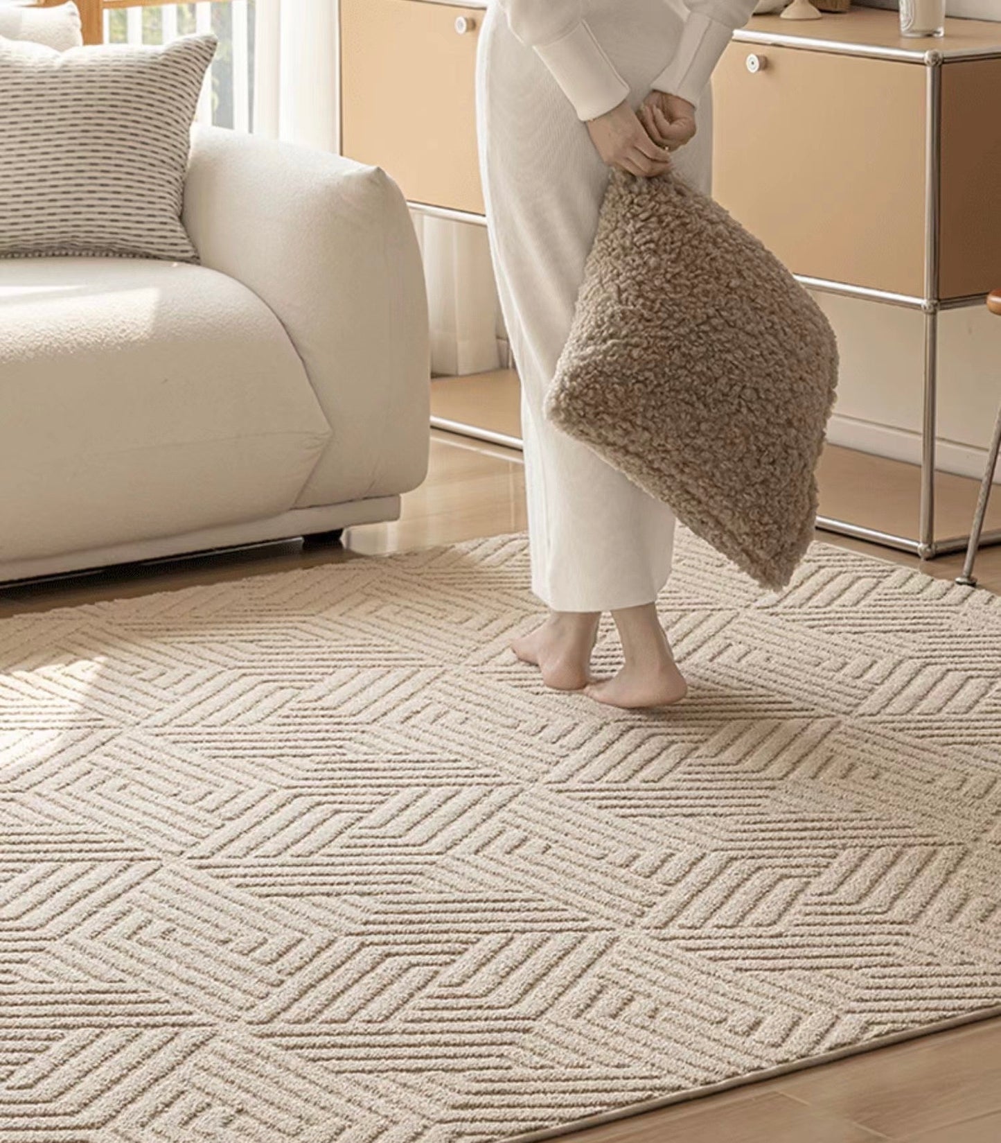 「Waterproof Collection」 -French Cream Style Rug 002