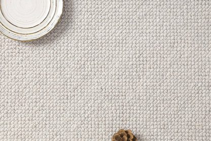 「Wabi-Sabi style」-Snow Serenity Natural Wool Rug