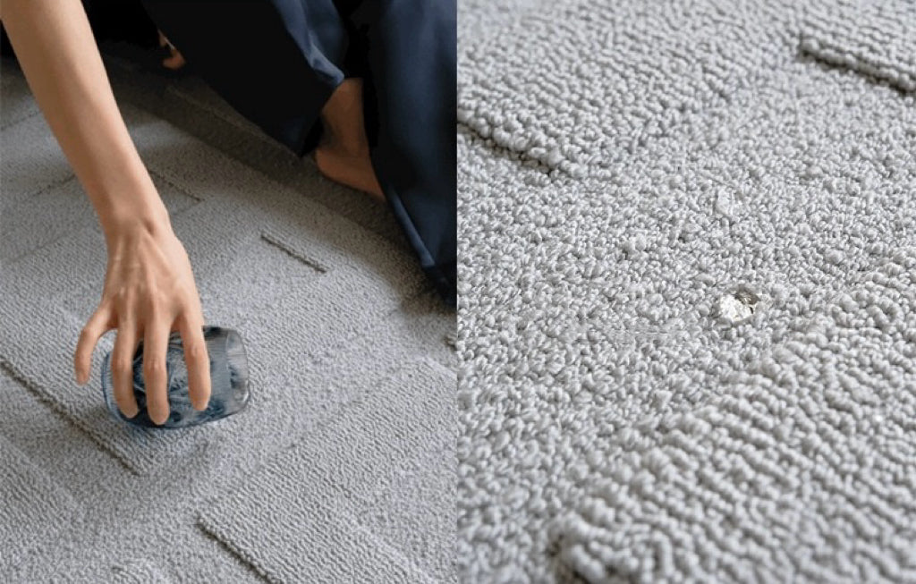 「Waterproof Collection」 - Pearl Gray Embossed Rug